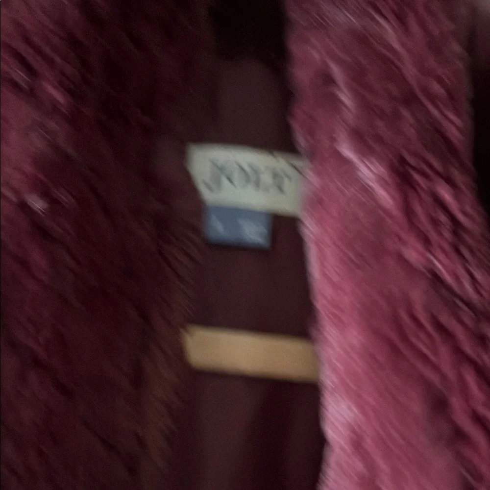 Faux Fur Burgundy Vest - Picture 2 of 3